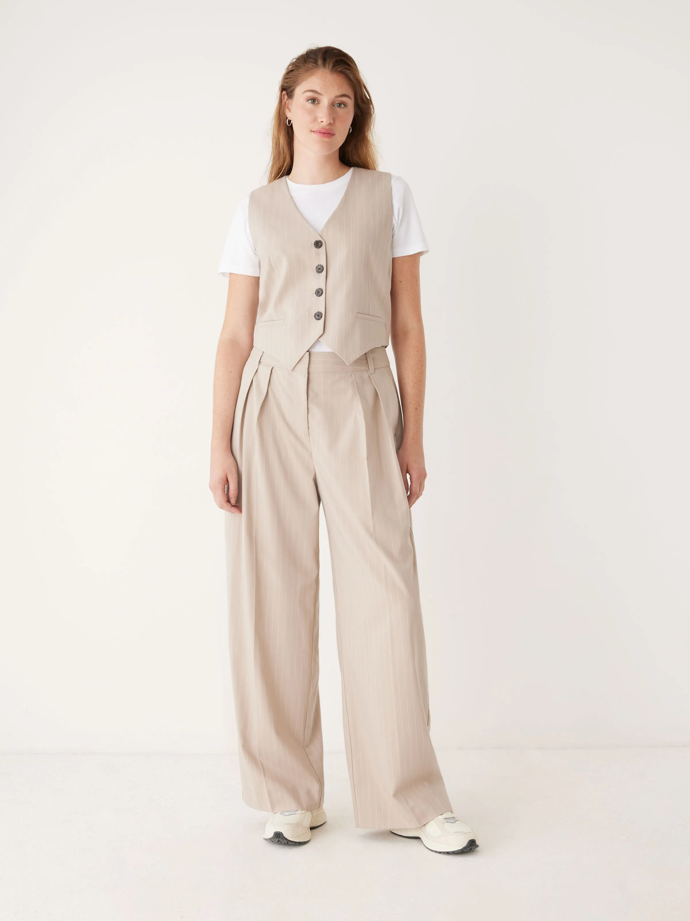 The Emma Ultra Wide Leg Pant in Oxford Tan