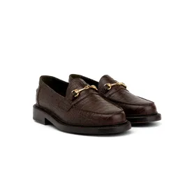 The Mason Horse Bit Loafer, Walnut Croc