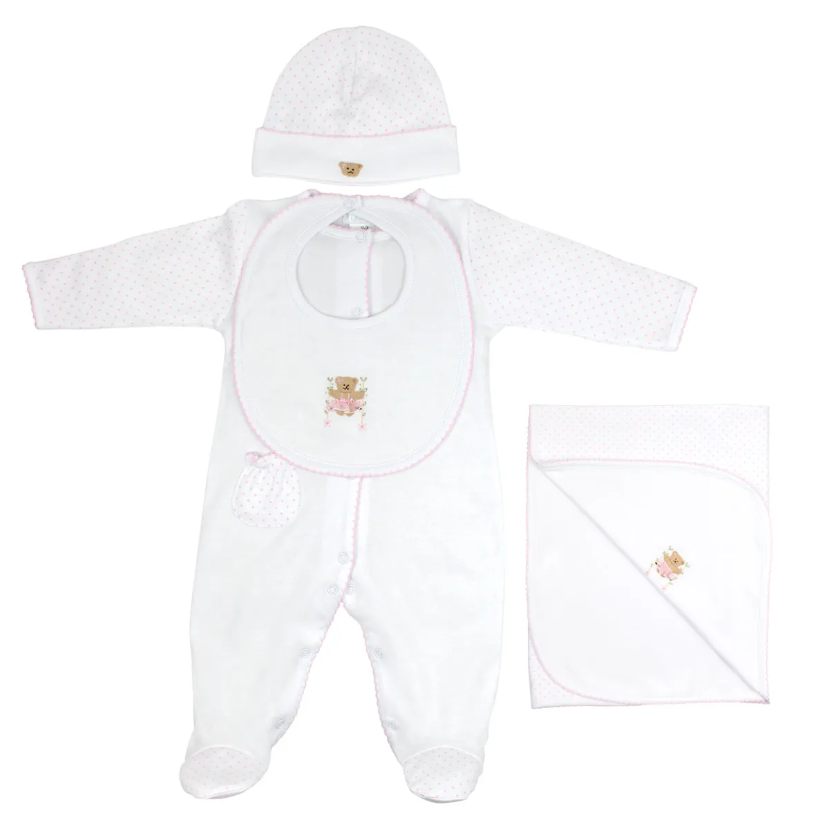 The Sweet Bear Set 4 Pieces | Baby Girl