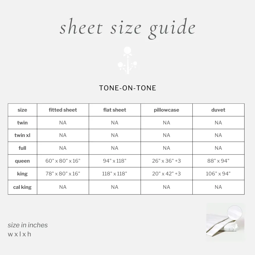 tone-on-tone sheet set