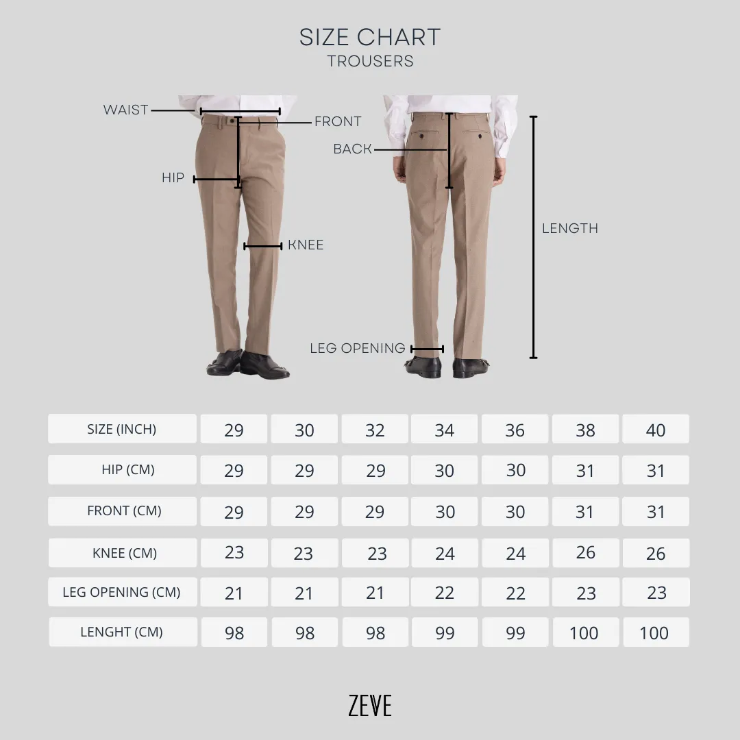 Trousers Belt Loop With Side Adjusters - Cocoa (Straight Cut)