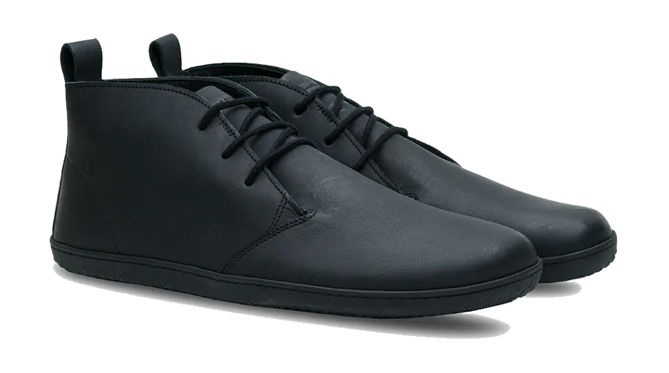 Vivobarefoot Gobi III Mens Black Lightweight Minimalist Shoe for Outdoor and Everyday Wear