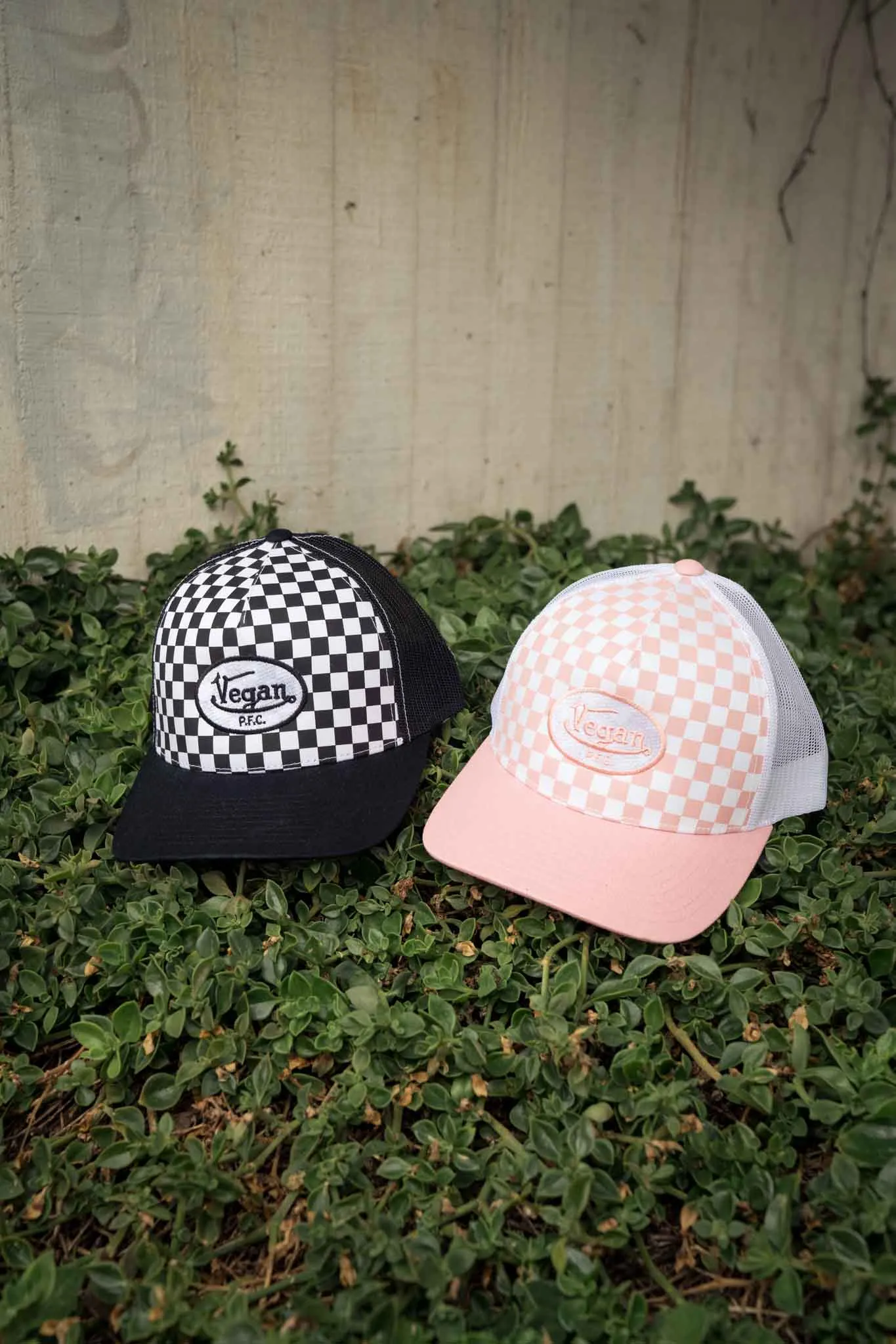 Von Vegan Trucker Hat - Checkerboard Black