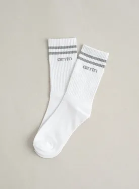 White Reflective Aim High Socks