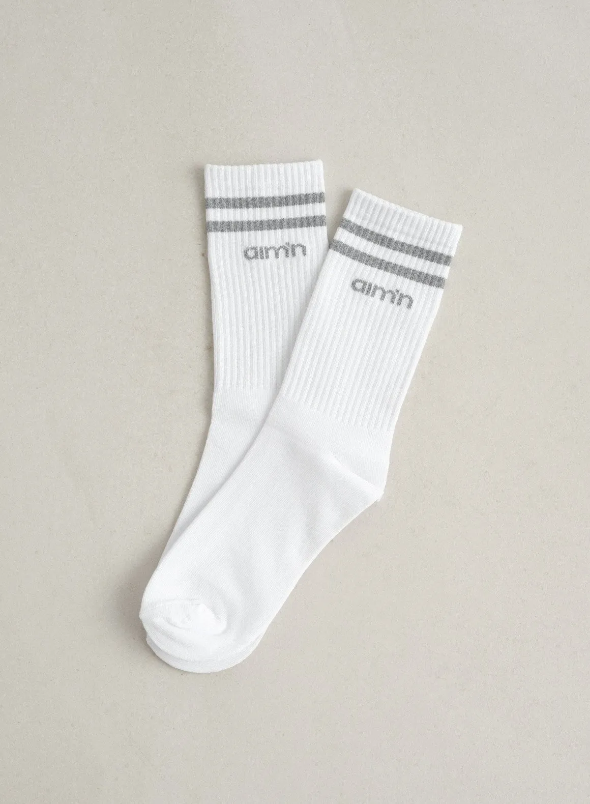 White Reflective Aim High Socks