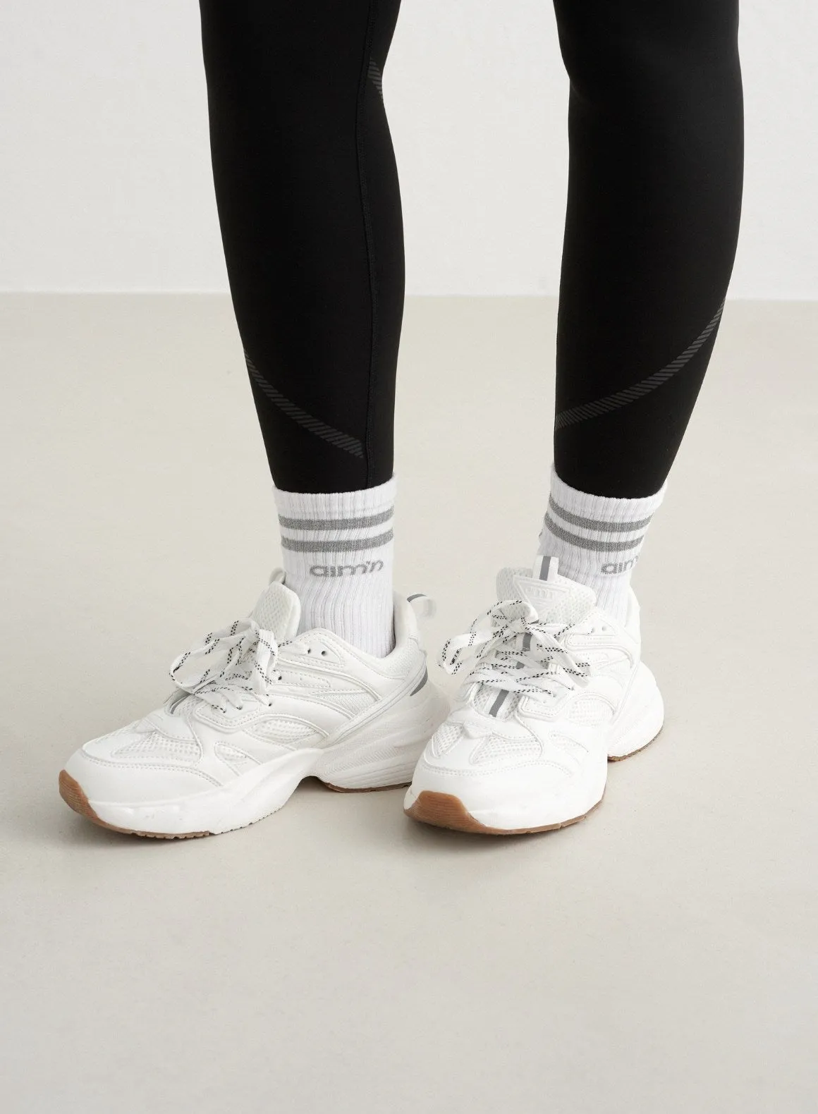 White Reflective Aim High Socks